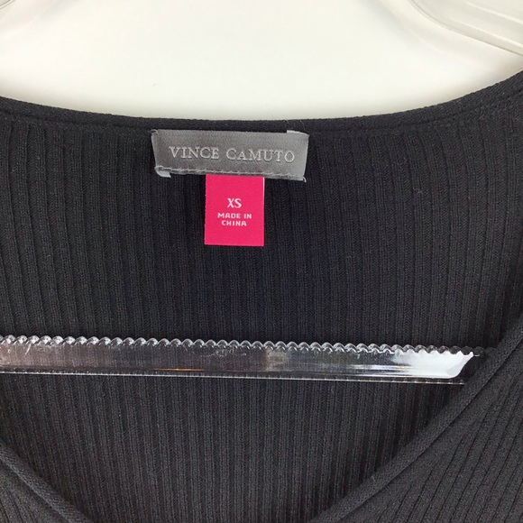 Vince Camuto Contrast Sleeve Ribbed Sweater l XS - Picture 7 of 8